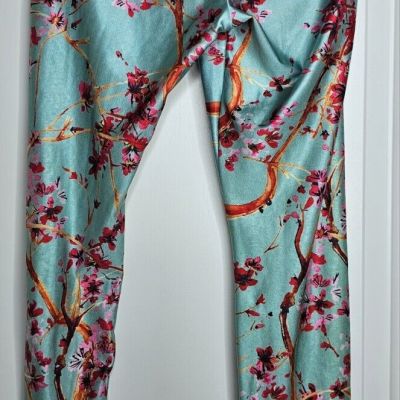 Poprageous Leggings Cherry Blossom Arizona Green Tea Large